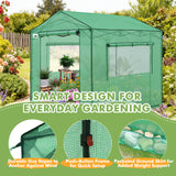 6x6/ 6x8/ 8x8/ 10x10 Pop Up Walk In Greenhouse, Easy Setup, Gable Roof