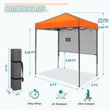 6x4 ft Instant Pop Up Canopy with Adjustable Sun Wall - Eagle Peak Custom Canopy Tent