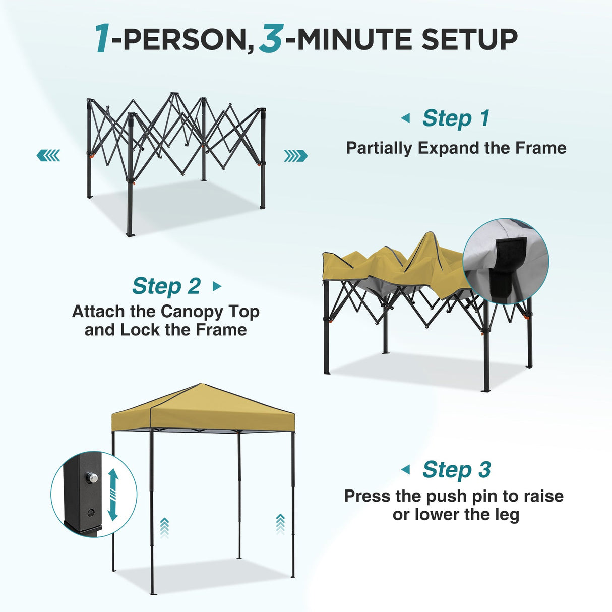 6x4 Instant Pop Up Canopy Tent - Eagle Peak®