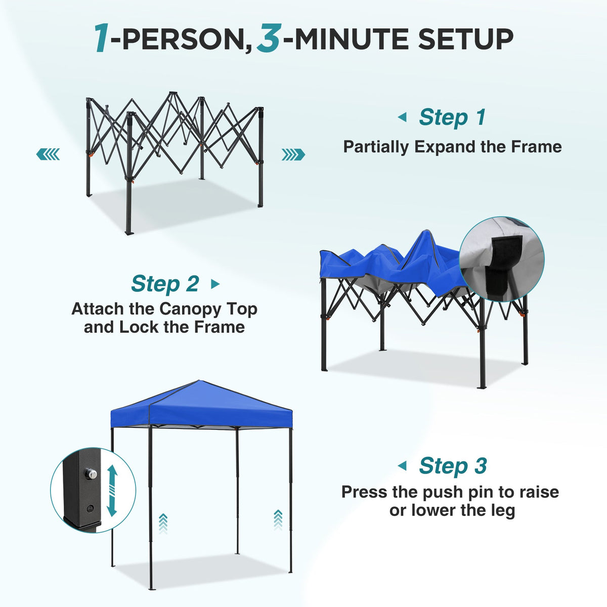 6x4 Instant Pop Up Canopy Tent - Eagle Peak®