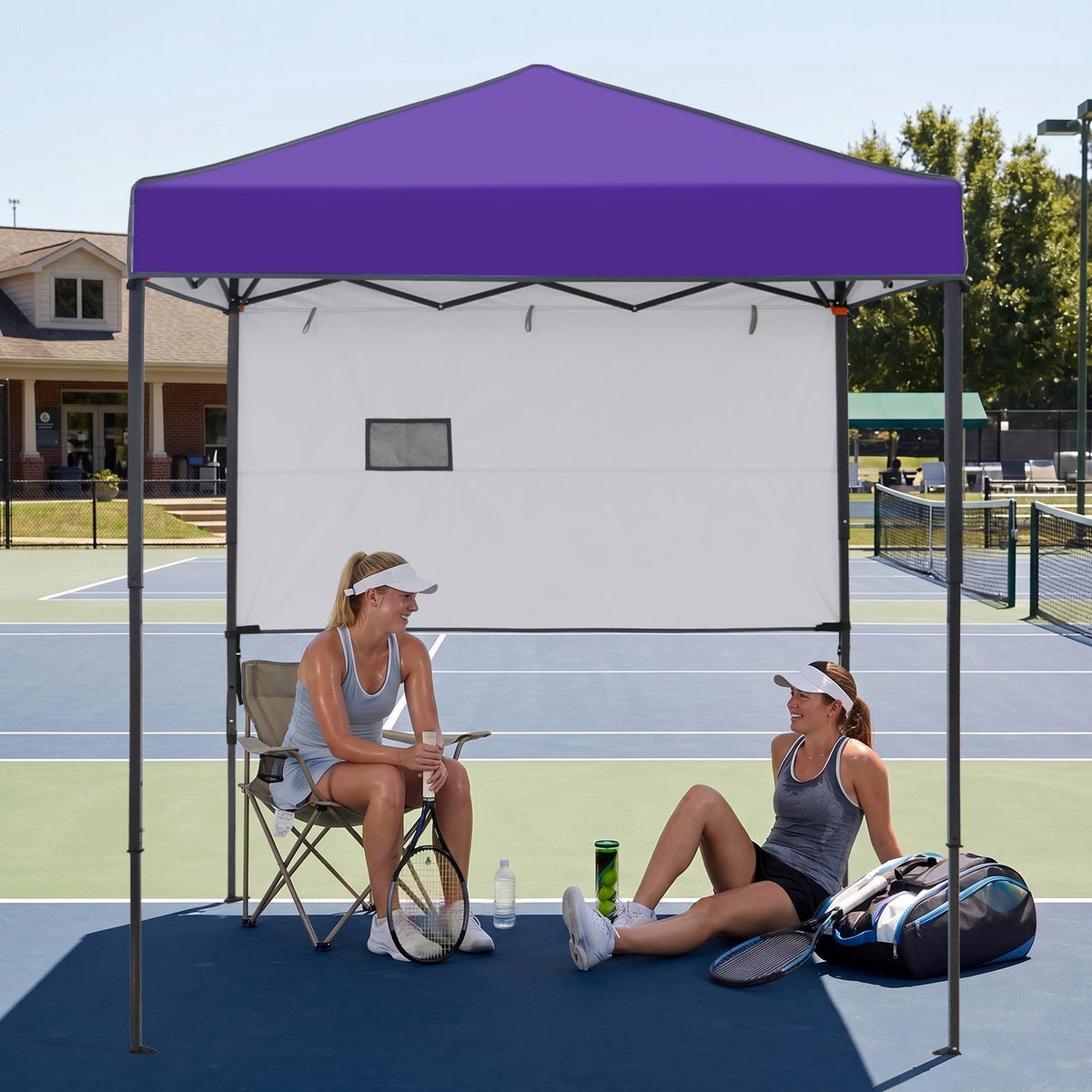 6x4 Instant Pop Up Canopy Tent with 1 Half Wall - Eagle Peak®