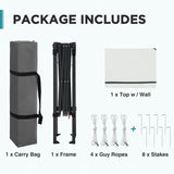 6x4 Instant Pop Up Canopy Tent with 1 Half Wall - Eagle Peak®