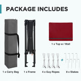 6x4 Instant Pop Up Canopy Tent with 1 Half Wall - Eagle Peak®