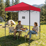 6x4 Instant Pop Up Canopy Tent with 1 Half Wall - Eagle Peak®