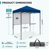 6x4 Instant Pop Up Canopy Tent with 1 Half Wall - Eagle Peak®