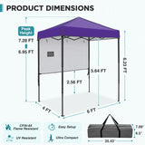 6x4 Instant Pop Up Canopy Tent with 1 Half Wall - Eagle Peak®