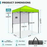 6x4 Instant Pop Up Canopy Tent with 1 Half Wall - Eagle Peak®