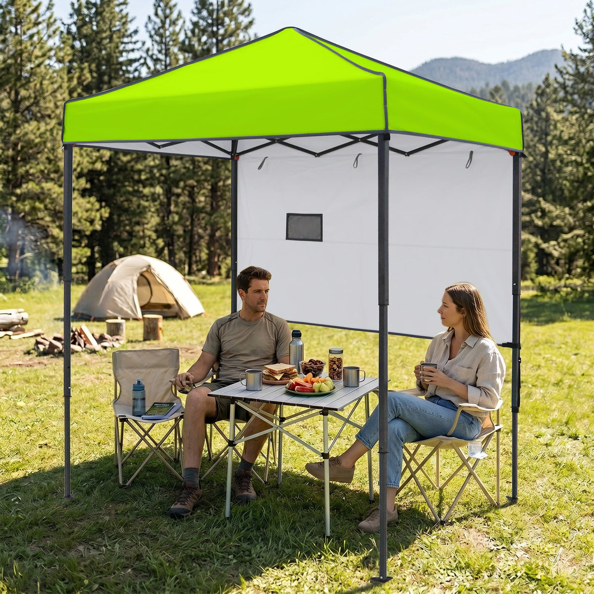 6x4 Instant Pop Up Canopy Tent with 1 Half Wall - Eagle Peak®