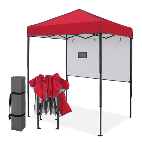 6x4 Instant Pop Up Canopy Tent with 1 Half Wall - Eagle Peak®