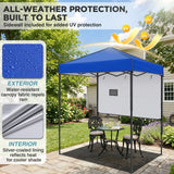 6x4 Instant Pop Up Canopy Tent with 1 Half Wall - Eagle Peak®