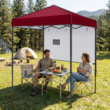 6x4 Instant Pop Up Canopy Tent with 1 Half Wall - Eagle Peak®