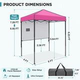 6x4 Instant Pop Up Canopy Tent with 1 Half Wall - Eagle Peak®
