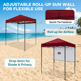 6x4 Instant Pop Up Canopy Tent with 1 Half Wall - Eagle Peak®