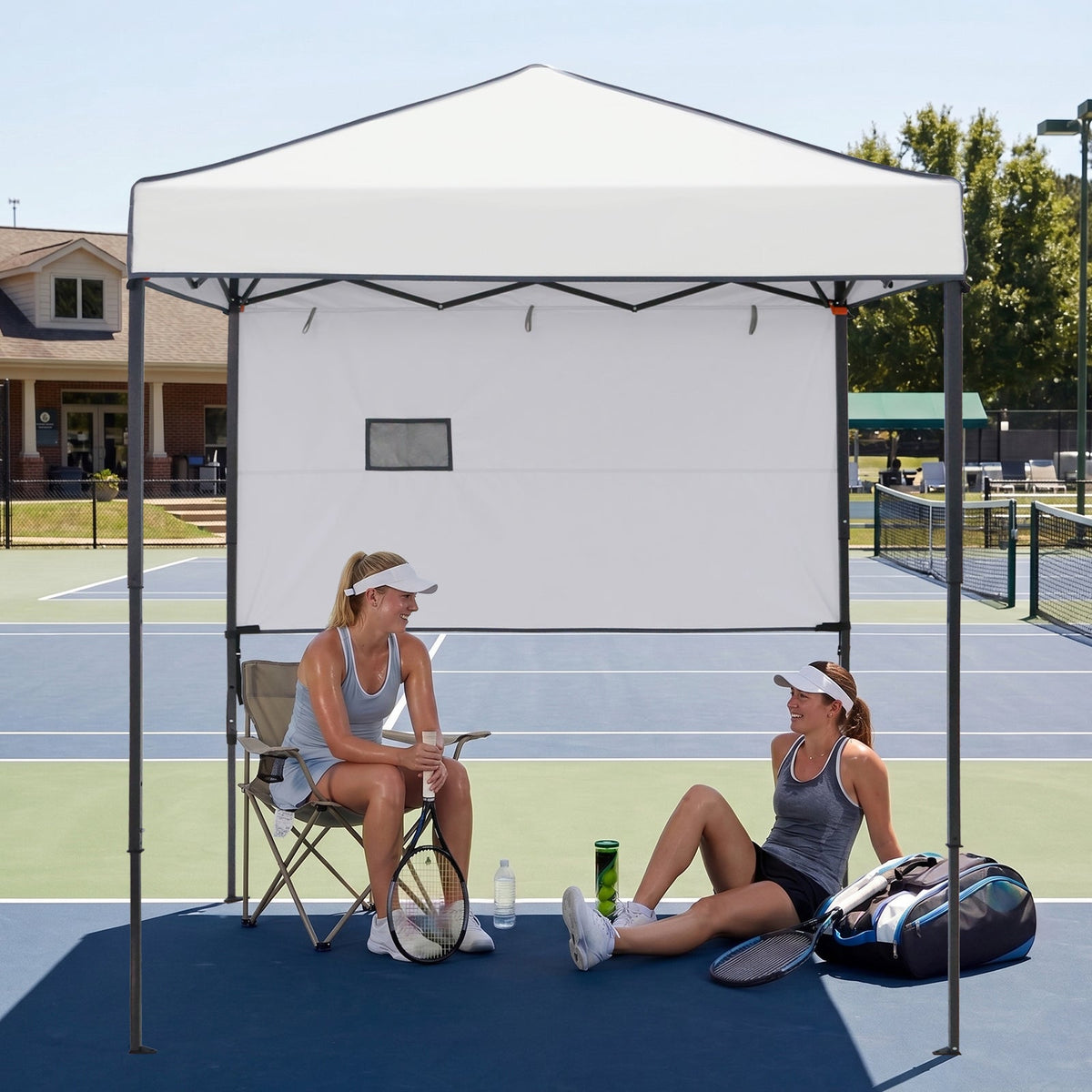 6x4 Instant Pop Up Canopy Tent with 1 Half Wall - Eagle Peak®
