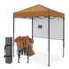 6x4 Instant Pop Up Canopy Tent with 1 Half Wall - Eagle Peak®