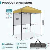 6x4 Instant Pop Up Canopy Tent with 1 Half Wall - Eagle Peak®