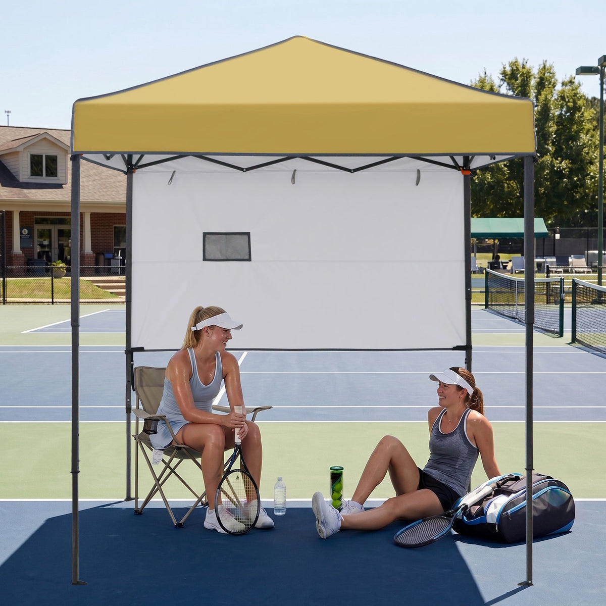 6x4 Instant Pop Up Canopy Tent with 1 Half Wall - Eagle Peak®