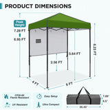 6x4 Instant Pop Up Canopy Tent with 1 Half Wall - Eagle Peak®