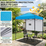 6x4 Instant Pop Up Canopy Tent with 1 Half Wall - Eagle Peak®
