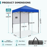6x4 Instant Pop Up Canopy Tent with 1 Half Wall - Eagle Peak®