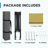 6x4 Instant Pop Up Canopy Tent with 1 Half Wall - Eagle Peak®