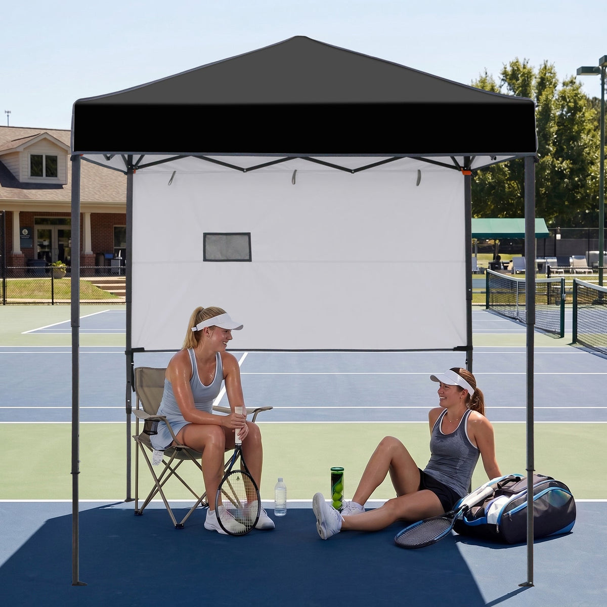 6x4 Instant Pop Up Canopy Tent with 1 Half Wall - Eagle Peak®