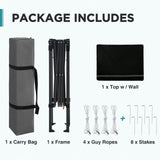 6x4 Instant Pop Up Canopy Tent with 1 Half Wall - Eagle Peak®