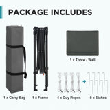 6x4 Instant Pop Up Canopy Tent with 1 Half Wall - Eagle Peak®