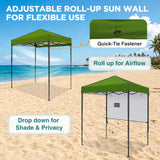 6x4 Instant Pop Up Canopy Tent with 1 Half Wall - Eagle Peak®