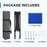 6x4 Instant Pop Up Canopy Tent with 1 Half Wall - Eagle Peak®