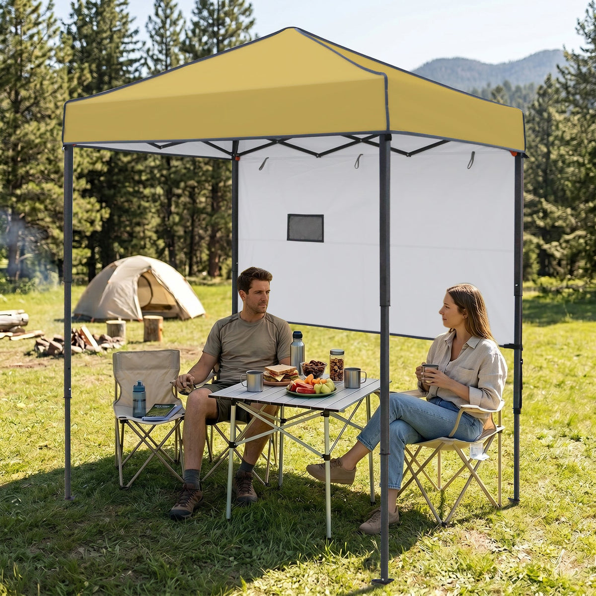 6x4 Instant Pop Up Canopy Tent with 1 Half Wall - Eagle Peak®