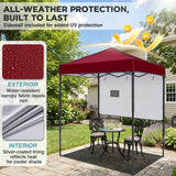 6x4 Instant Pop Up Canopy Tent with 1 Half Wall - Eagle Peak®