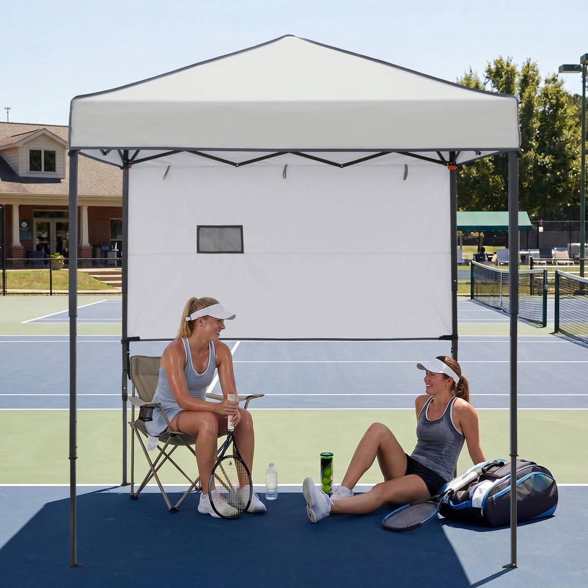 6x4 Instant Pop Up Canopy Tent with 1 Half Wall - Eagle Peak®
