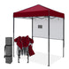 6x4 Instant Pop Up Canopy Tent with 1 Half Wall - Eagle Peak®