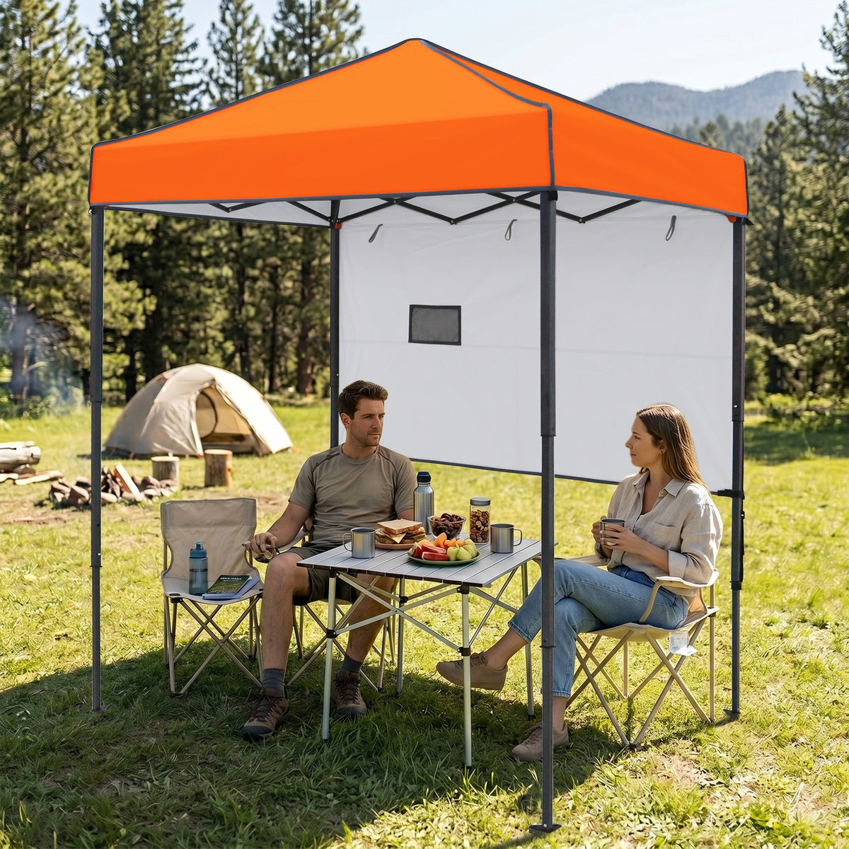 6x4 Instant Pop Up Canopy Tent with 1 Half Wall - Eagle Peak®