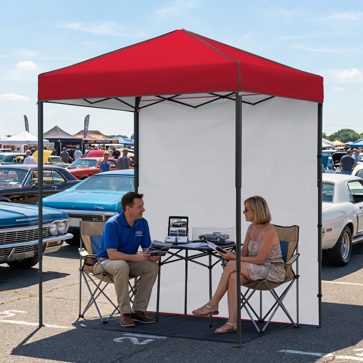 6x4 Instant Pop Up Canopy Tent with 1 Side Wall Panel - Eagle Peak®