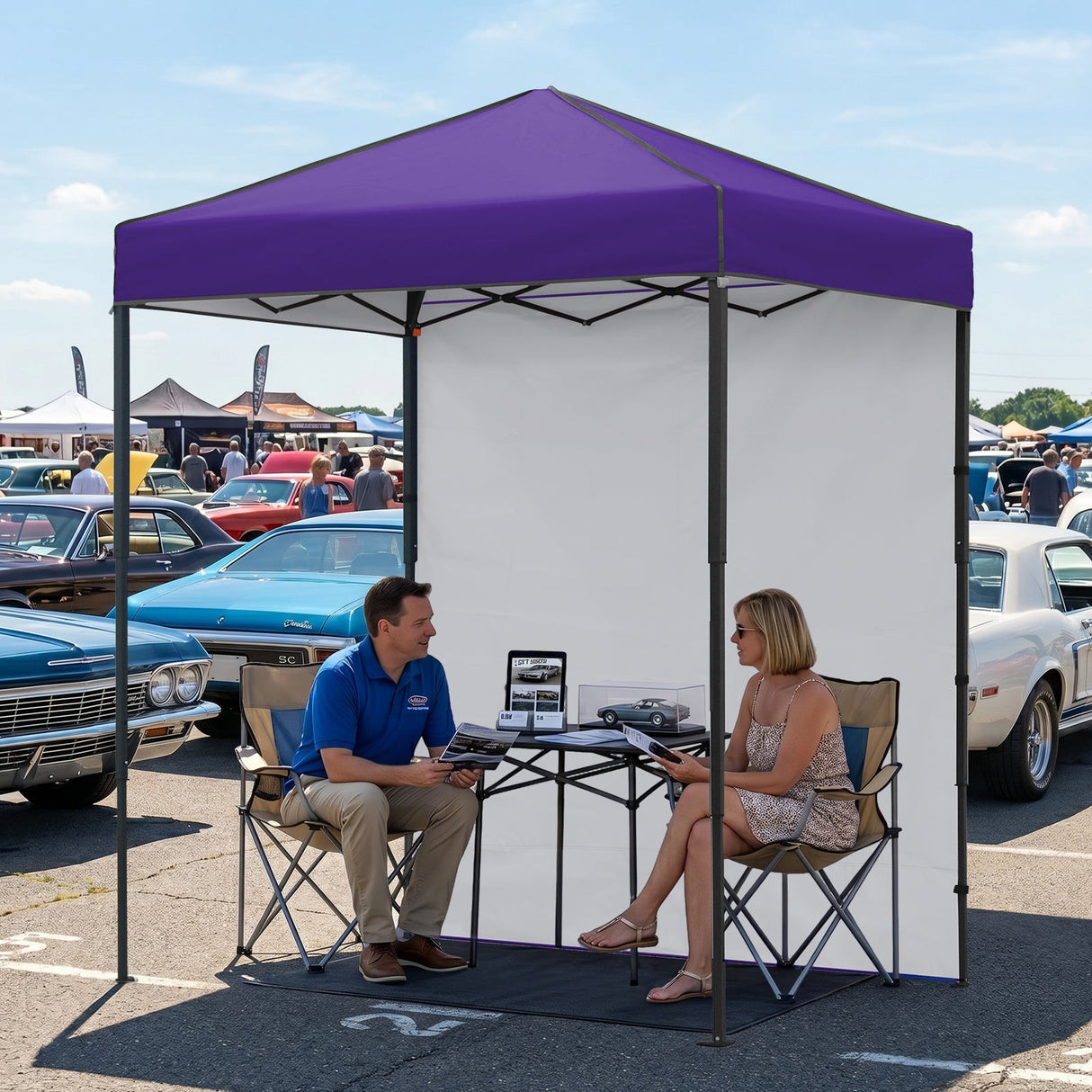 6x4 Instant Pop Up Canopy Tent with 1 Side Wall Panel - Eagle Peak®