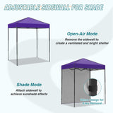 6x4 Instant Pop Up Canopy Tent with 1 Side Wall Panel - Eagle Peak Custom Canopy Tent