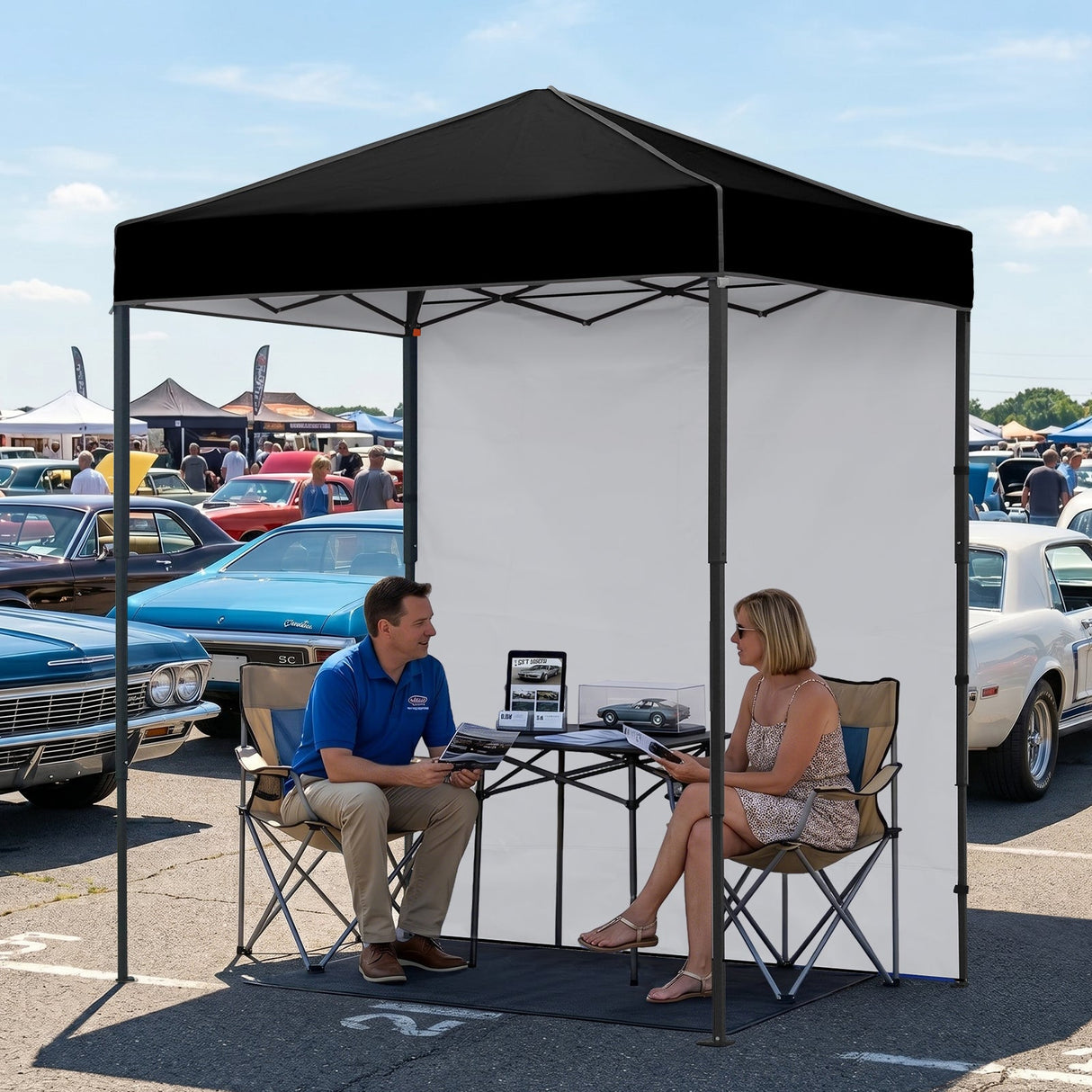 6x4 Instant Pop Up Canopy Tent with 1 Side Wall Panel - Eagle Peak®