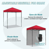 6x4 Instant Pop Up Canopy Tent with 1 Side Wall Panel - Eagle Peak Custom Canopy Tent