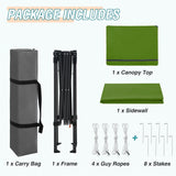 6x4 Instant Pop Up Canopy Tent with 1 Side Wall Panel - Eagle Peak Custom Canopy Tent
