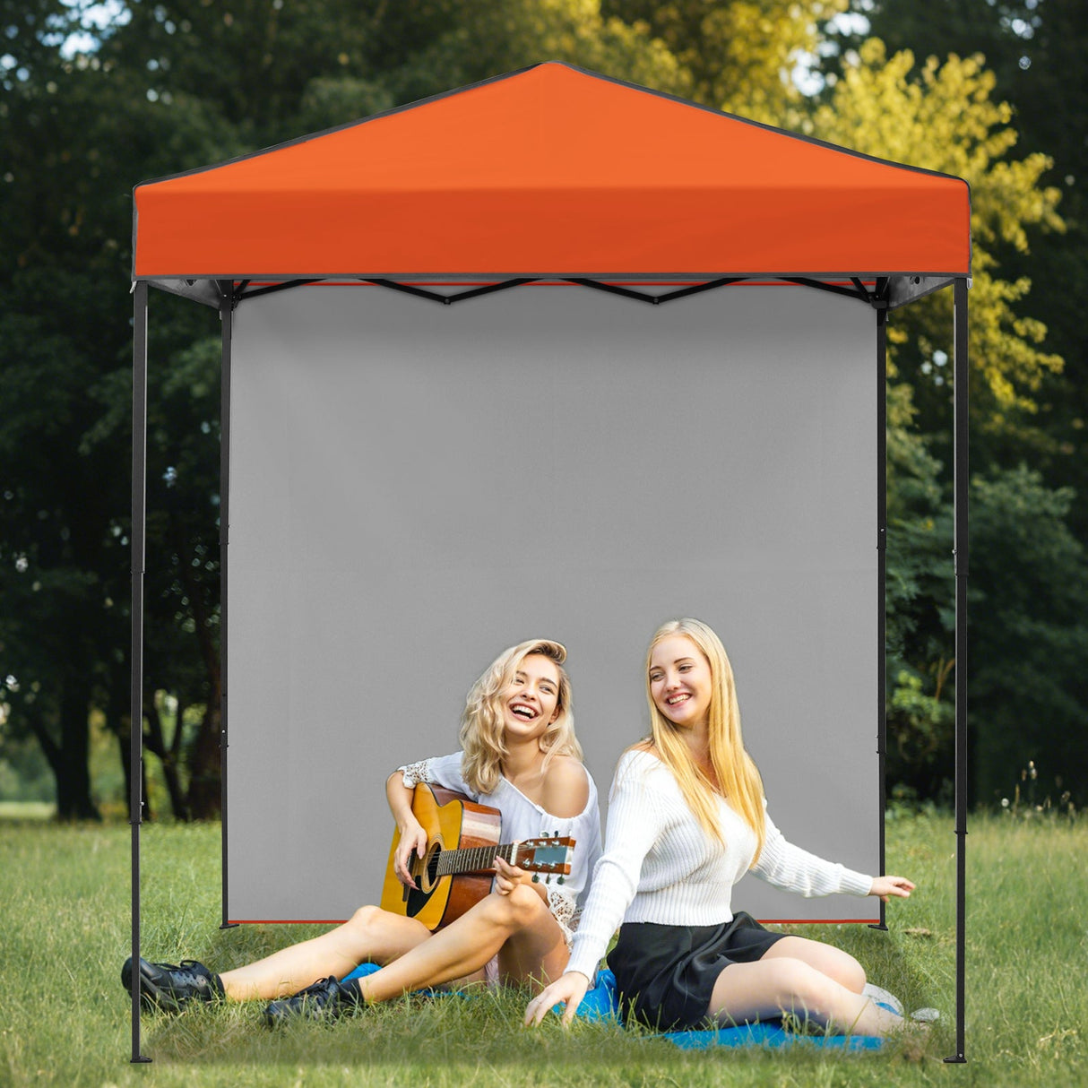 6x4 Instant Pop Up Canopy Tent with 1 Side Wall Panel - Eagle Peak Custom Canopy Tent
