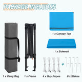 6x4 Instant Pop Up Canopy Tent with 1 Side Wall Panel - Eagle Peak Custom Canopy Tent