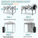 6x4 Instant Pop Up Canopy Tent with 1 Side Wall Panel - Eagle Peak Custom Canopy Tent