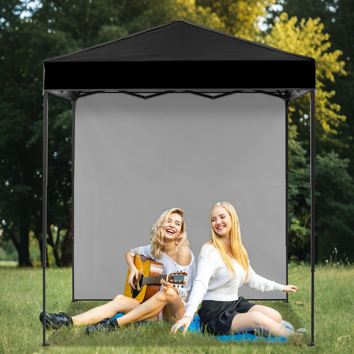 6x4 Instant Pop Up Canopy Tent with 1 Side Wall Panel - Eagle Peak Custom Canopy Tent