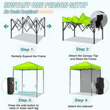 6x4 Instant Pop Up Canopy Tent with 1 Side Wall Panel - Eagle Peak Custom Canopy Tent