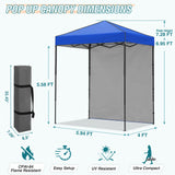 6x4 Instant Pop Up Canopy Tent with 1 Side Wall Panel - Eagle Peak Custom Canopy Tent