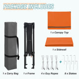 6x4 Instant Pop Up Canopy Tent with 1 Side Wall Panel - Eagle Peak Custom Canopy Tent