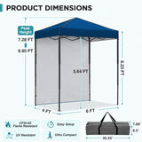 6x4 Instant Pop Up Canopy Tent with 1 Sidewall - Eagle Peak®
