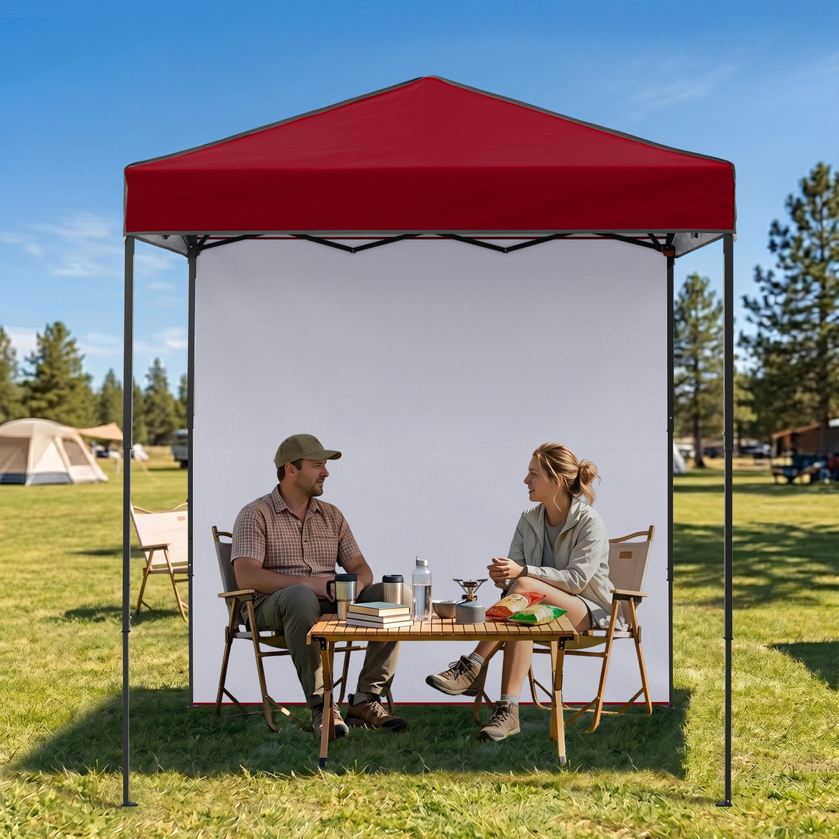 6x4 Instant Pop Up Canopy Tent with 1 Sidewall - Eagle Peak®